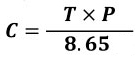 формула расчета емкости АКБ