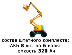 Аккумулятор для Genie Z34/22N, Z34/22 DC, Z34/22 BE, Z-45/25, Z-45/25J DC, Z-45/25J BE