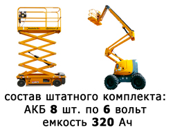 Аккумулятор для JLG 4069LE, 3369LE, 40E, N40E, 45E