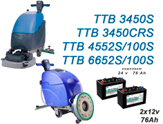 Аккумулятор для Numatic Twintec TTB 3450S, TTB 3450CRS, TTB 4552S/100S, TTB 6652S/100S