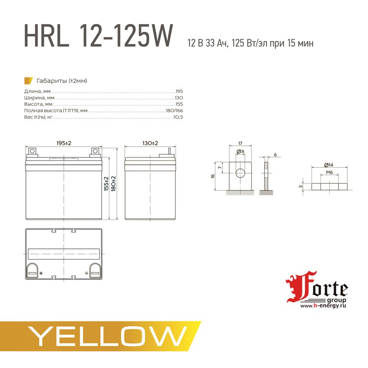 Yellow HRL 12-125W