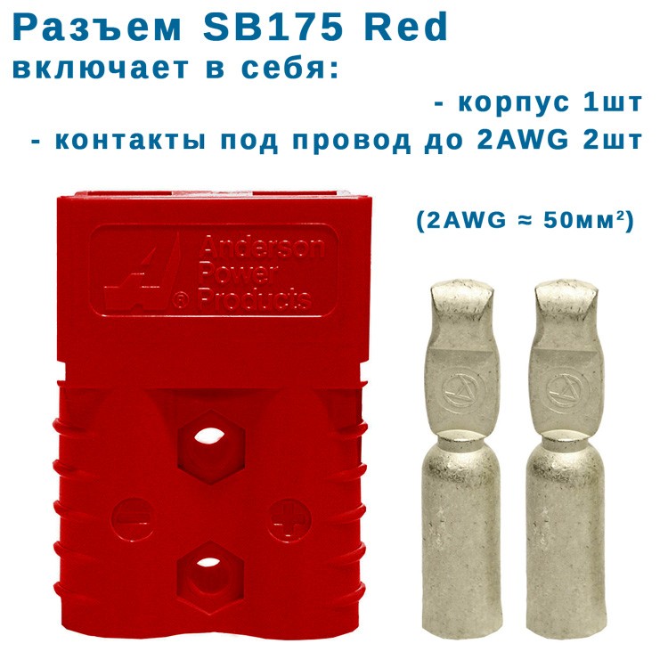 Комплектация разъема SB175 RED