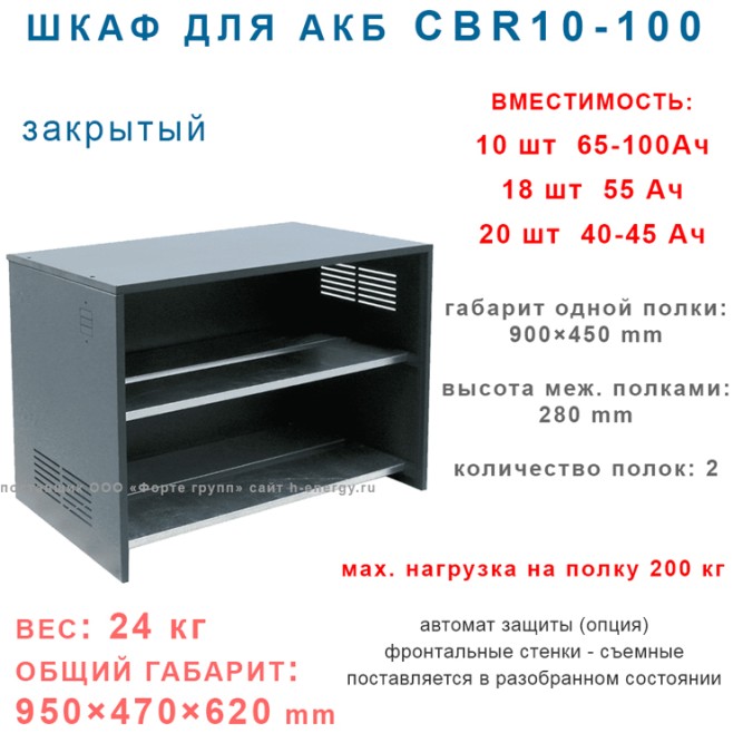 Батарейный шкаф CBR 10-100
