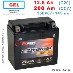 RDrive Gold YTX14-GEL