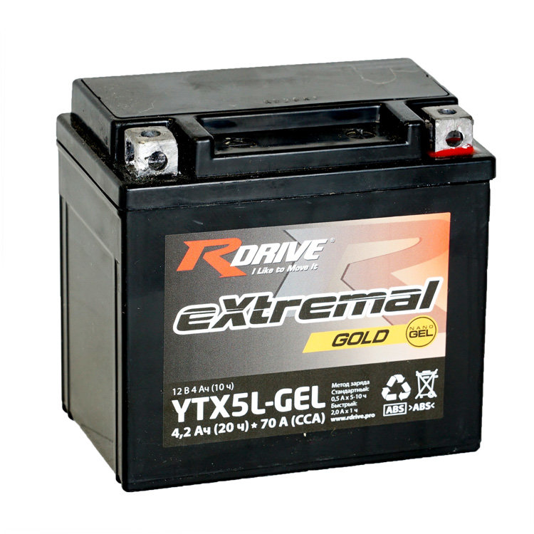 мото аккумулятор  rdrive extremal 
ytx5l-gel