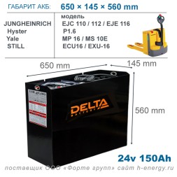 DELTA TLAB  24V-150Ah  (2PzB150)