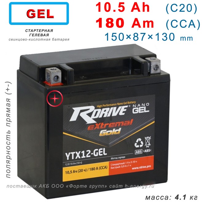 RDrive Gold YTX12-GEL