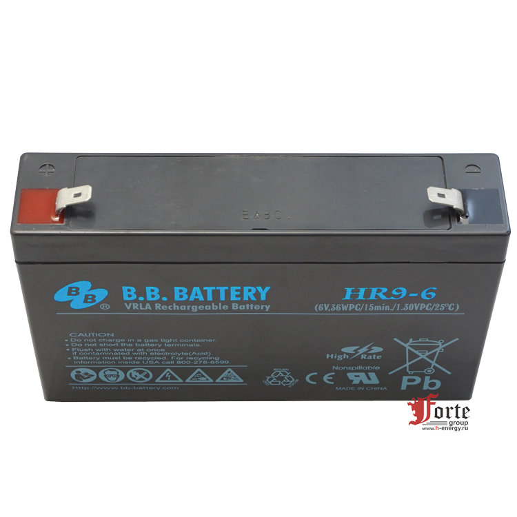 BB Battery HR9-6 6в 9ач (6v 9ah) .
