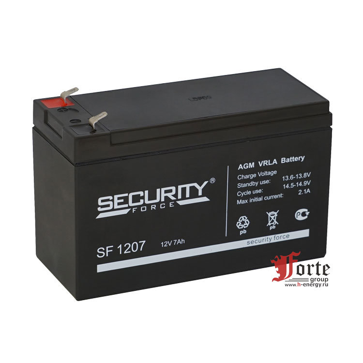 Аккумулятор security force sf 1207 12v 7ah, опт - спец цены
