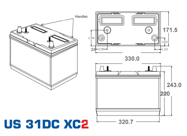U.S.Battery US 31 DCXC габарит