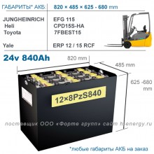 12x8PzS840 аккумулятор 24v 840Ah