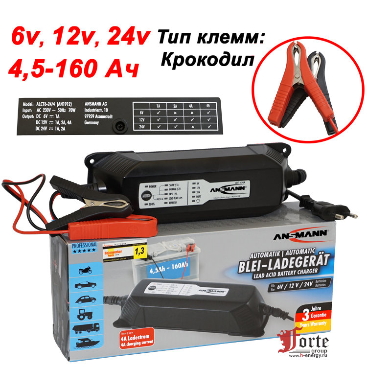 Ansmann ALCT6-24/10 Ladegerät Für Bleiakkus, Bleibatterien Von 6-24 Volt - View #2