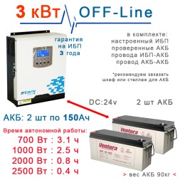 на дом Stark 3000 INV с 2х150Ah АКБ