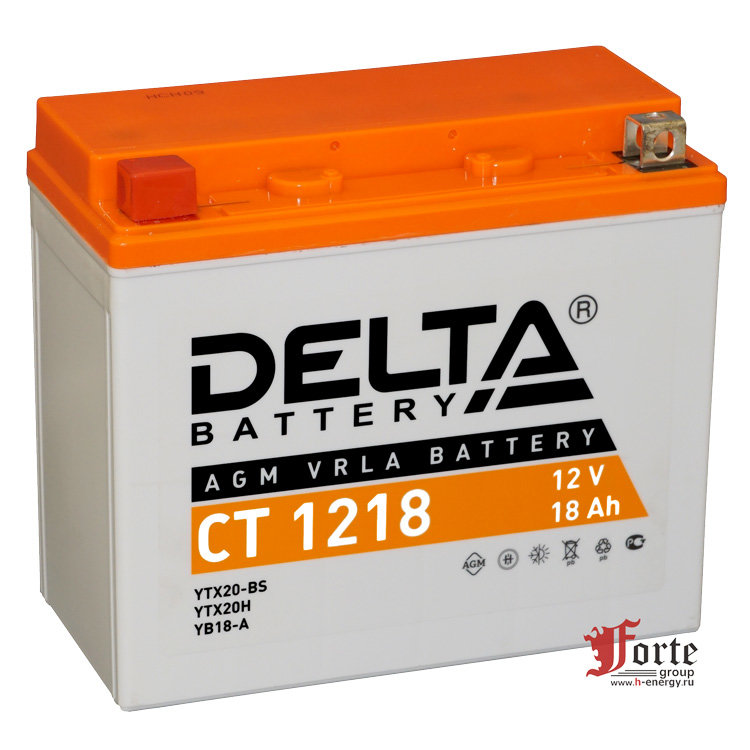 мотоаккумулятор Delta CT 1218