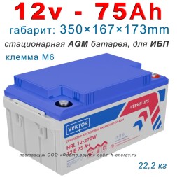 Vektor HRL 12-270W (12v 75Ah)