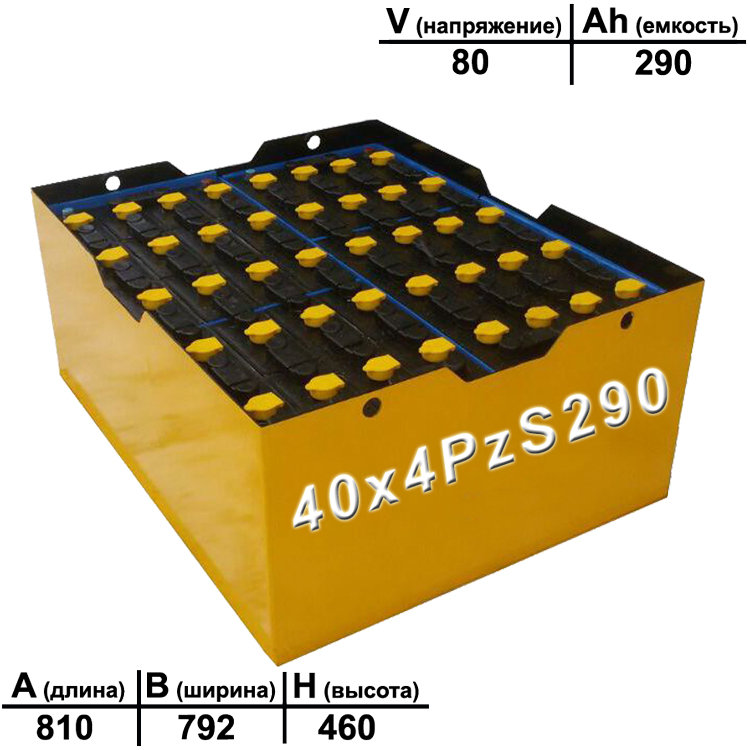 40х4PzS290 аккумулятор 80v 290Ah