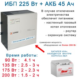 Штиль SW300 с АКБ 45 Ач внутри корпуса