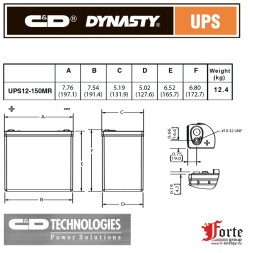 UPS 12-150MR C&amp;amp;D DYNASTY