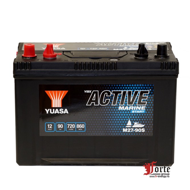 Лодочный аккумулятор YUASA MARINE M27-90S