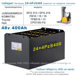 24×4 PzS 400 аккумулятор 48v 400Ah