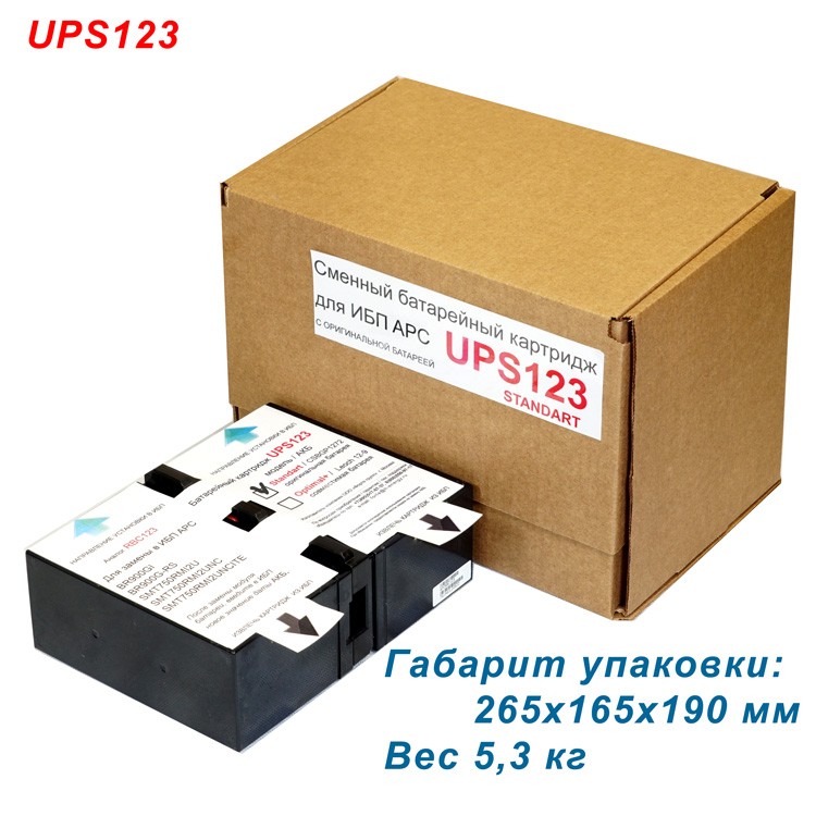 Упаковка картриджа UPS123
