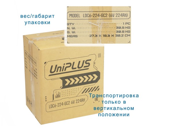UniPlus LDC6-224-GC2 (6v 192 Ah)