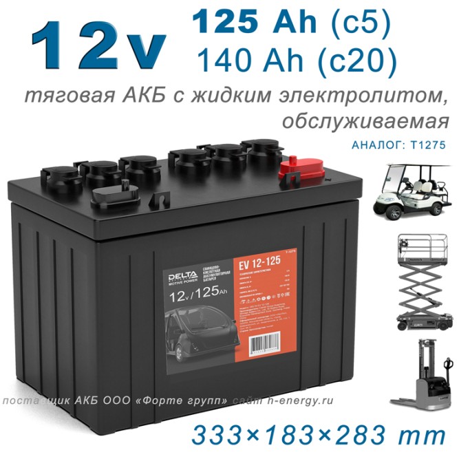 DELTA EV 12-125 (12v : 125/140Ah)