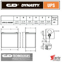 UPS12-490MR C&D DYNASTY