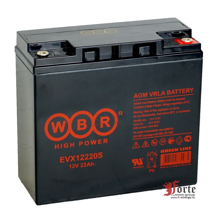 Аккумулятор WBR EVX12200S технология AGM.