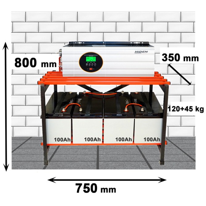 комплект ибп для дома HPS30 5кВт +4 АКБ по 100ah стеллаж