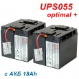 Сменный батарейный картридж UPS055 Optimal+,  аналог rbc55