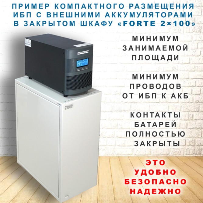 Шкаф для АКБ Форте 2х100 