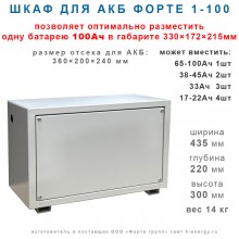 Шкаф для АКБ  Форте 1×100