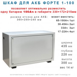 Шкаф для АКБ  Форте 1×100
