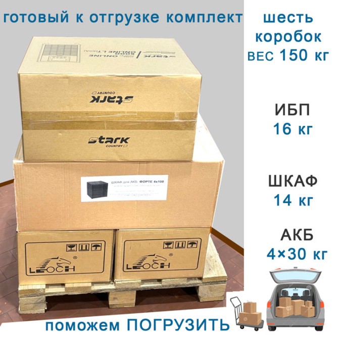 ИБП 5000Вт On-Line + 4х100Ah Star