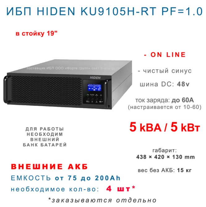 HIDEN KU9105H-RT PF=1.0