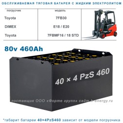 40×4 PzS 460 аккумулятор 80v 460Ah
