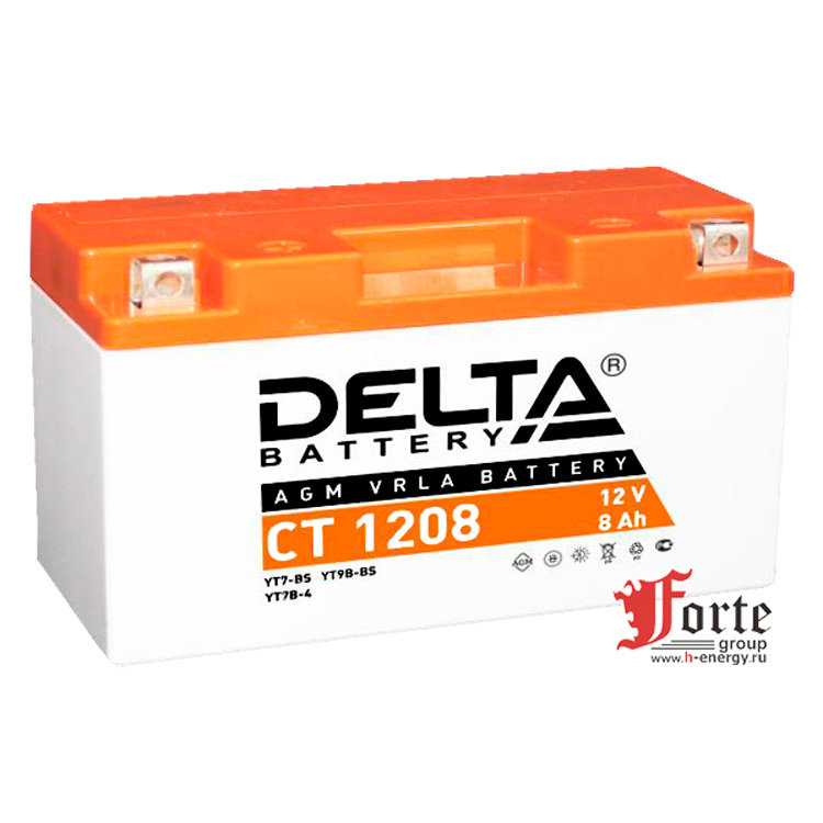 мотоаккумулятор Delta CT 1208