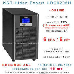 ИБП Hiden Expert UDC9206H 6kVA (6кВт)