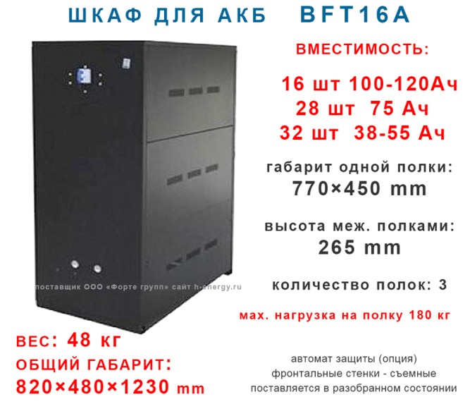 Батарейный шкаф BFT16А