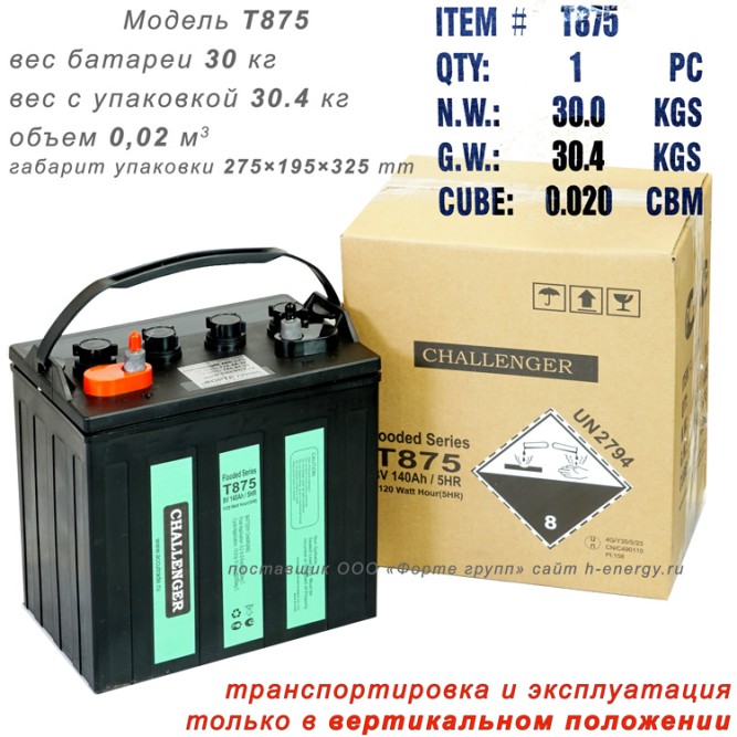 Challenger T875 (8v 140/170ah)