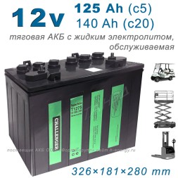 Challenger T1275 (12V 125Ah/5HR)