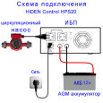 схема подключения ИБП Hiden Control