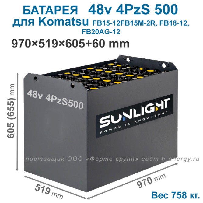 SUNLIGHT 48v 4PzS 500 (970×519×655)