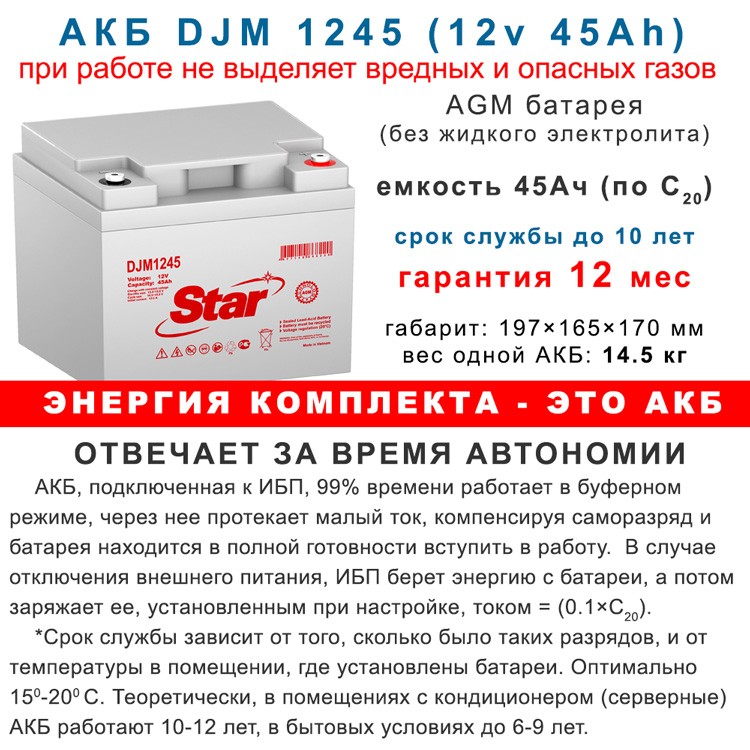 АКБ - энергия комплекта
