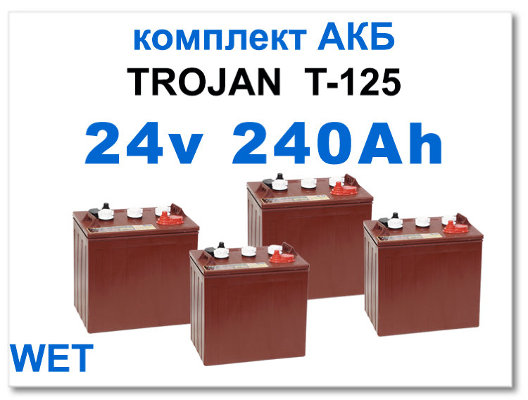 24v 240Ah Trojan T125 комплект тяговых батарей