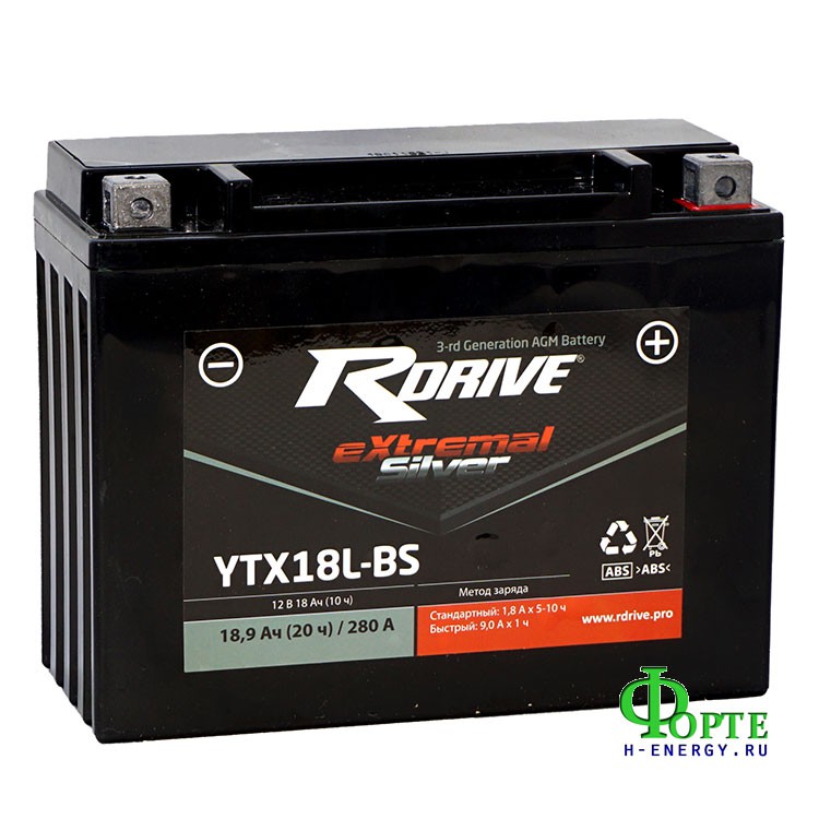 RDrive  Silver YTX18L-BS активированный