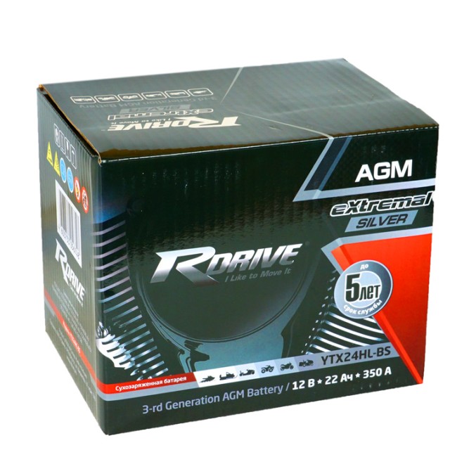 RDrive  Silver YTX24HL-BS