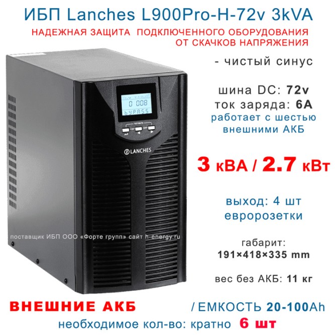 Lanches L900Pro-H-72v 3kVA 