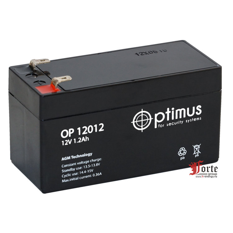 Optimus OP 12012 аккумулятор 12v, 1.2 Ah купить оптом